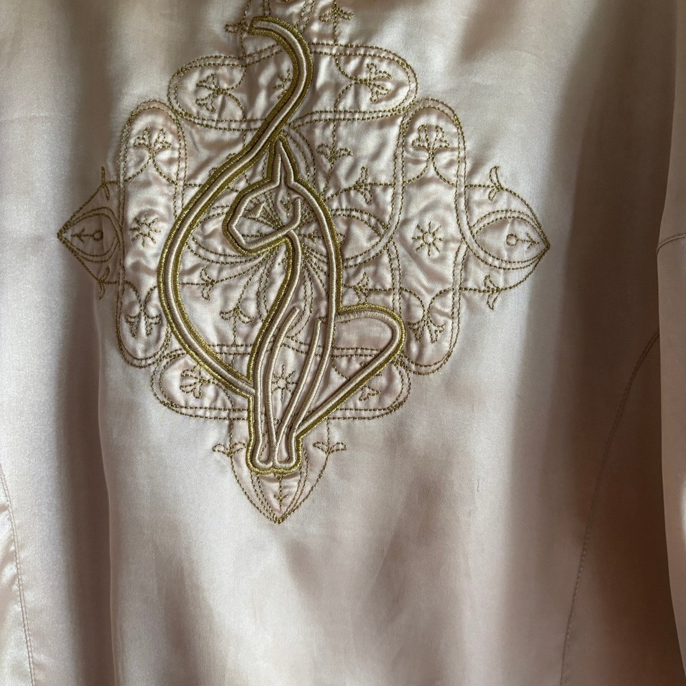 Baby Phat Women's 2X‎ Champagne Bomber Jacket Embroidered Logo Y2K - Picture 11 of 16